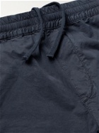 C.P. COMPANY - Garment-Dyed Logo-Appliquéd Stretch-Cotton Cargo Trousers - Blue - IT 46