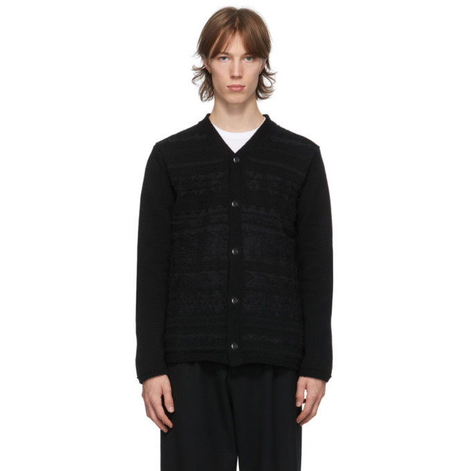 Photo: Comme des Garcons Homme Deux Black Fairsle Cardigan