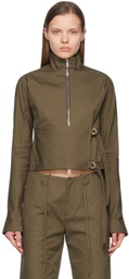 ioannes Khaki Combat Wrap Jacket