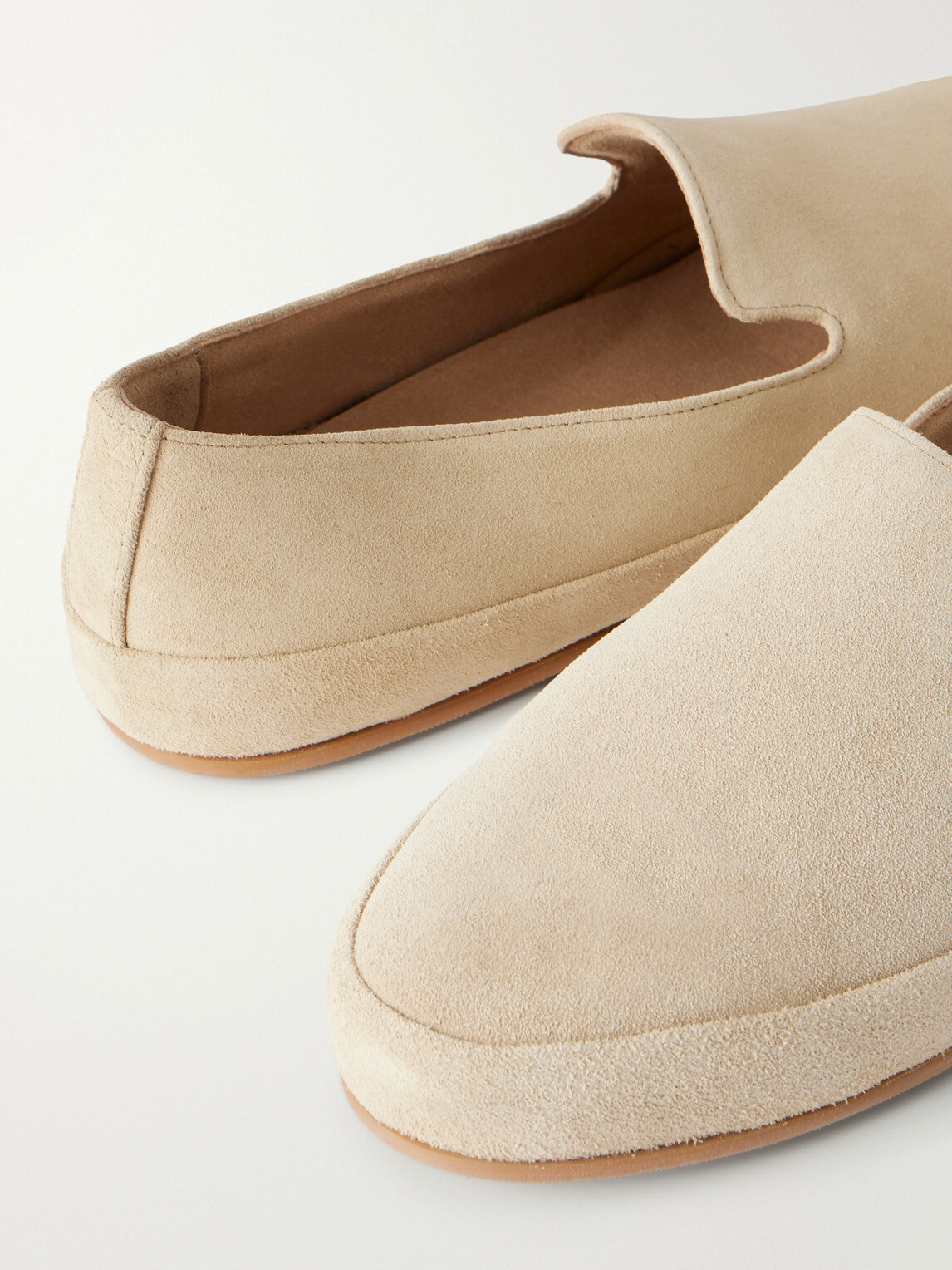 Mulo - Evening Suede Loafers - Neutrals
