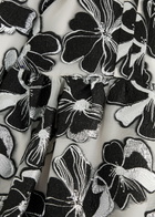 Stine Goya Floral-jacquard Organza Mini Dress Black And White