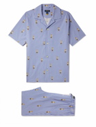 Polo Ralph Lauren - Striped Printed Cotton-Poplin Pyjama Set - Blue
