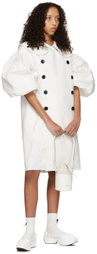 Tricot Comme des Garçons White Cotton Coat