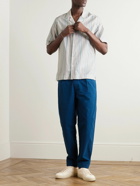Paul Smith - Convertible-Collar Striped Cotton-Poplin Shirt - Blue