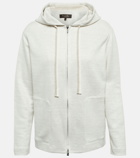 Loro Piana - Zip-up linen jersey hoodie