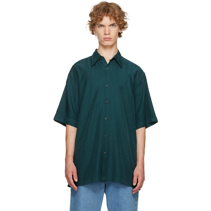 Photo: Dries Van Noten Green Floral Shirt
