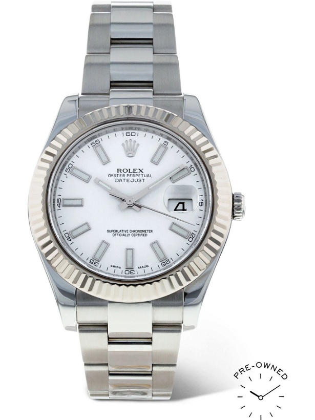 Photo: ROLEX - Pre-Owned 2013 Datejust II Automatic 41mm Oystersteel and 18-Karat White Gold Watch, Ref. No.