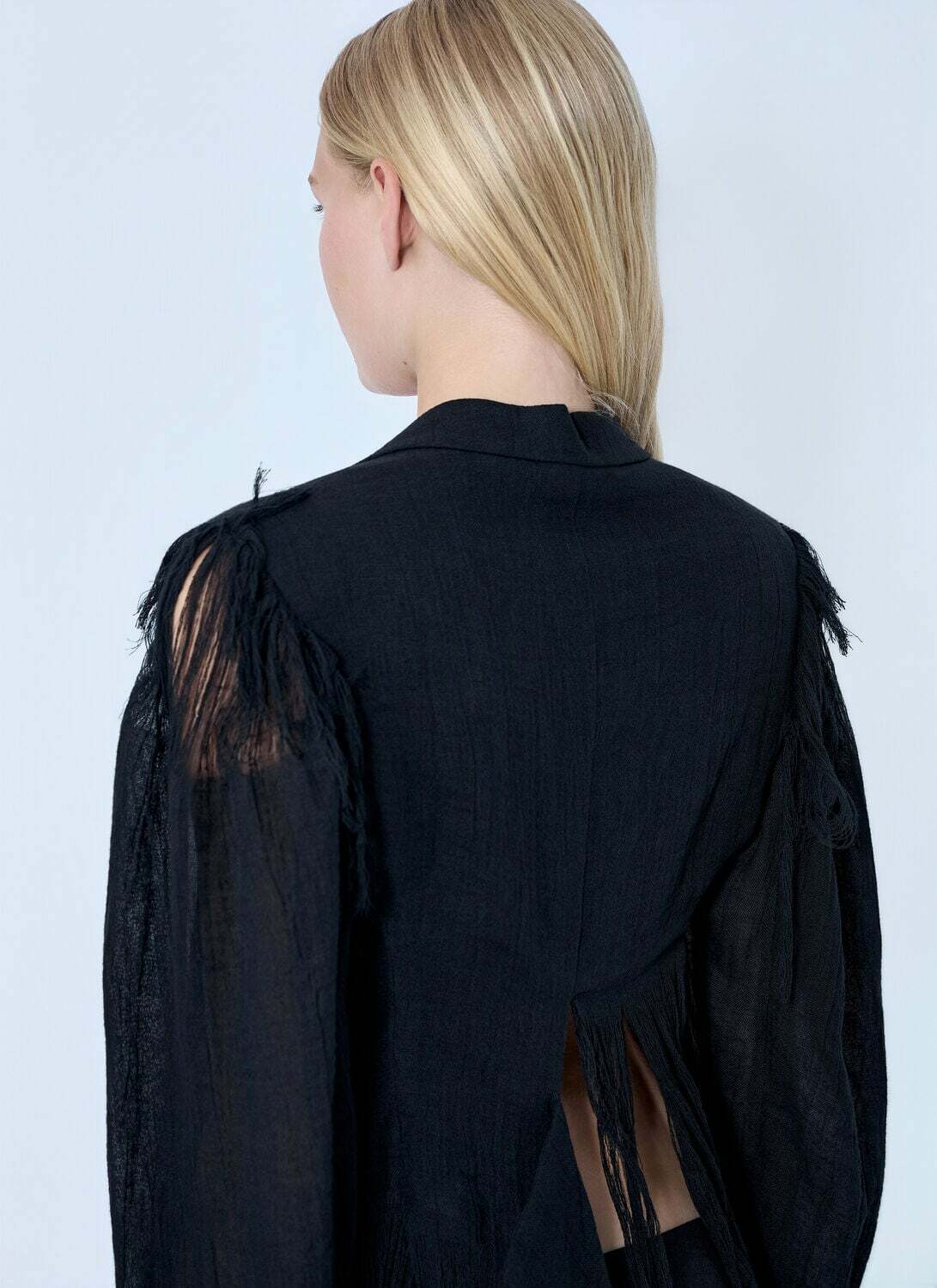 Yohji Yamamoto Frayed Hem Blazer