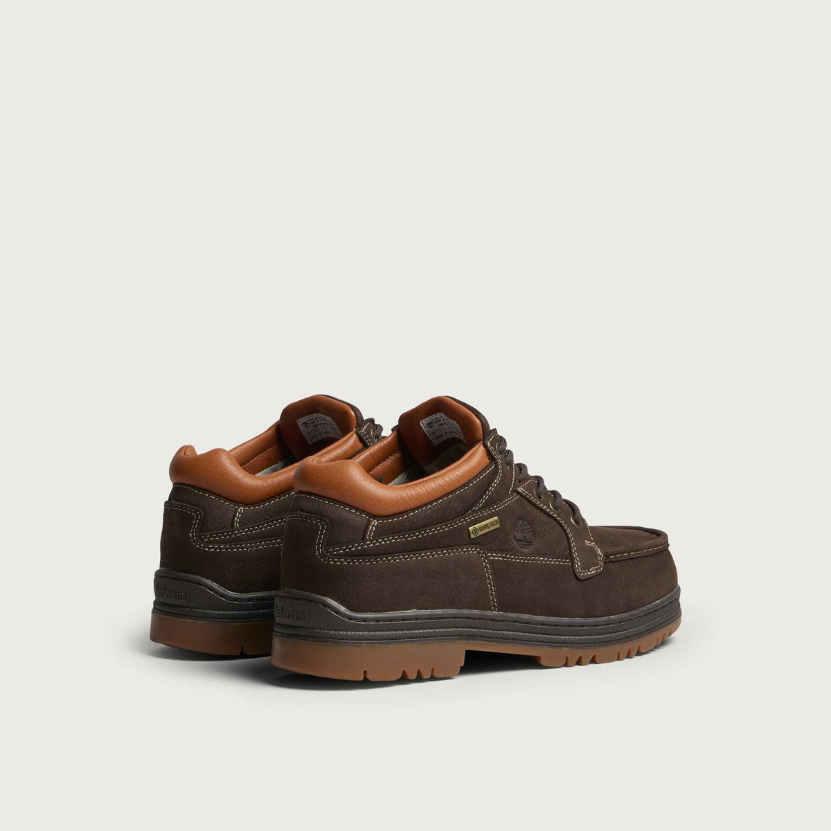 Timberland Men's Horween Leather Mid Lace Gore-Tex Boot in Dark Brown Nubuck W Rust