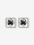 Suzanne Kalan 18kt White Gold Inlay Sapphire Stud Earrings