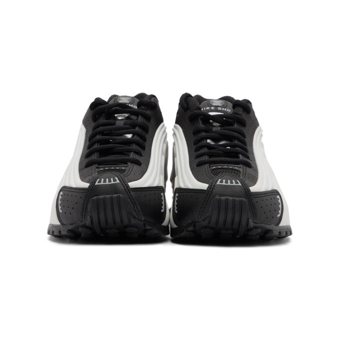 Nike Black and White Shox R4 Sneakers