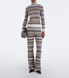 Missoni Suede-lined knitted shoulder bag