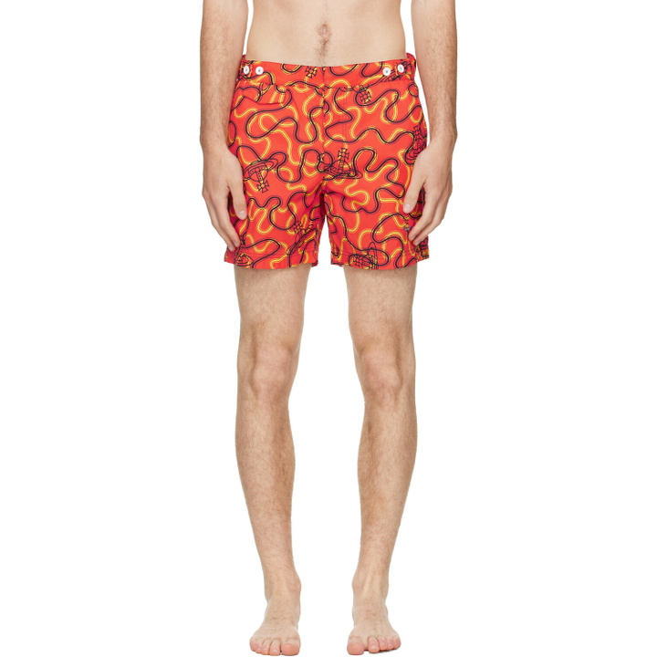 Photo: Vivienne Westwood Orange Classic Boxer Swim Shorts