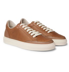 Brunello Cucinelli - Full-Grain Leather Sneakers - Men - Tan