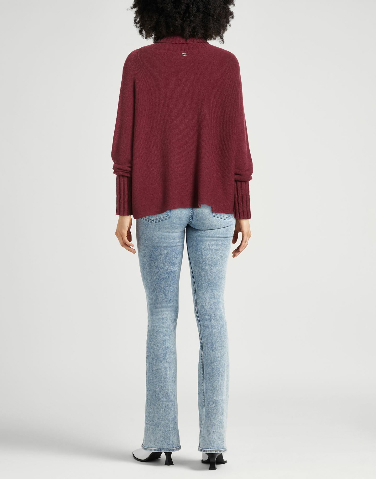 Manila Grace Womens Turtleneck Garnet