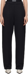 Marine Serre Black Moon Logo Fleece Sweatpants