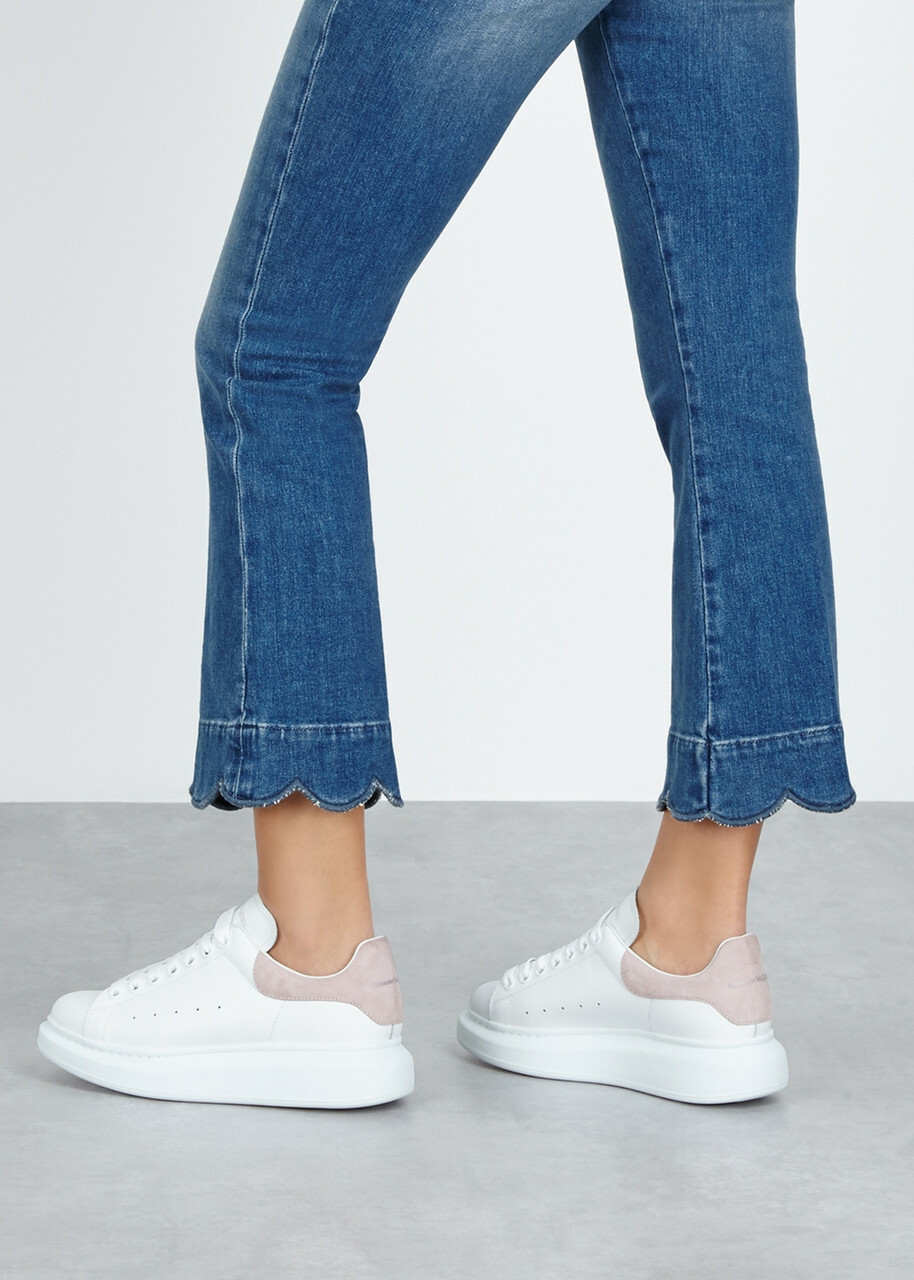 Alexander McQueen Oversized White Leather Sneakers, Sneakers, White