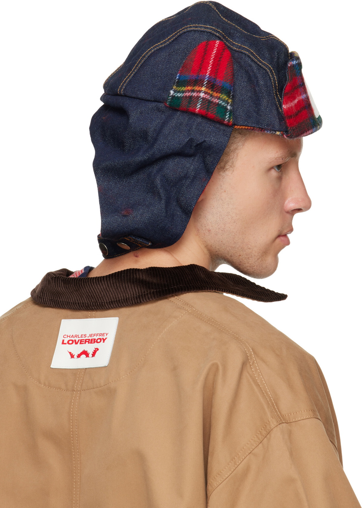 Charles Jeffrey LOVERBOY Navy & Red Trapper Hat