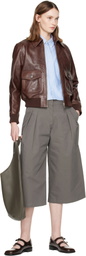 A.P.C. Brown Gael Leather Jacket