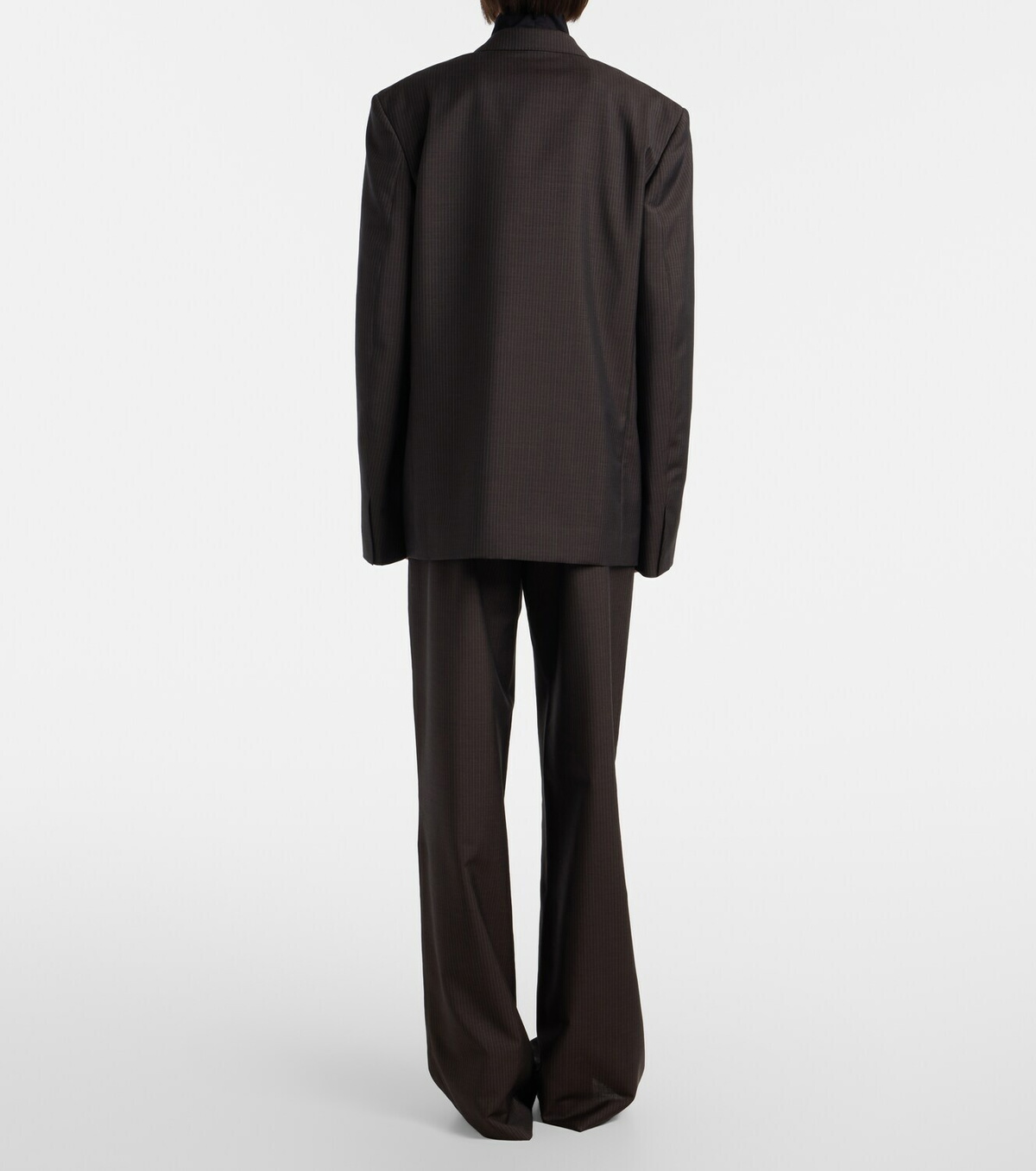Gucci Pinstripe wool and mohair wide-leg pants