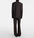 Gucci Pinstripe wool and mohair wide-leg pants