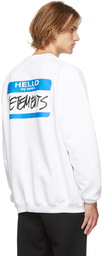 VETEMENTS White 'My Name Is Vetements' Sweatshirt