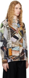 Serapis Multicolor Magos Grid Silk Shirt
