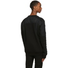 Balmain Black Embossed Panel Sweatshirt