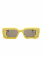 LOEWE EYEWEAR Yellow Anagram-Plaque Sunglasses
