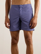 Sid Mashburn - Slim-Fit Mid-Length Printed Swim Shorts - Blue