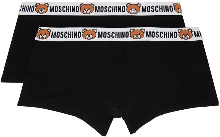 Photo: Moschino Two-Pack Black Boxers