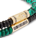 Luis Morais - 14-Karat Gold Multi-Stone Bracelet - Green