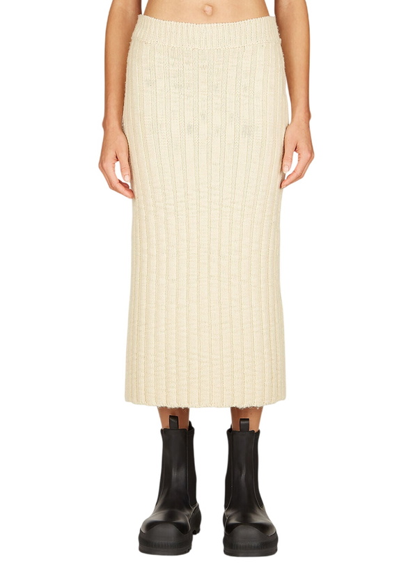 Photo: Jil Sander+ Wool Rib Midi Skirt