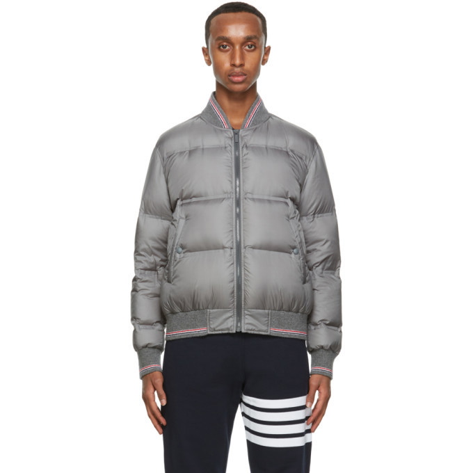 Photo: Thom Browne Grey Down Relaxed Blouson Jacket