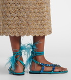 Valentino Garavani Resort embellished suede thong sandals