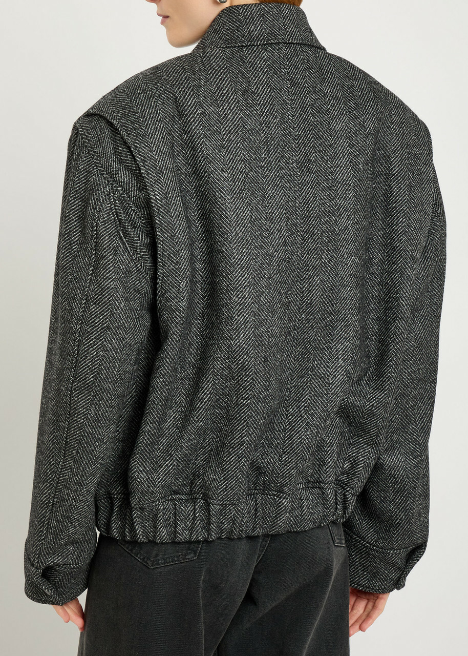 Stella Mccartney Herringbone Wool Jacket Grey