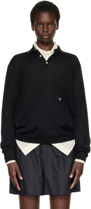 Photo: HommeGirls Black Knit Polo