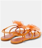 Nensi Dojaka - Appliqué leather thong sandals