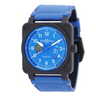 Bell and Ross Patrouille de France ''70th Anniversary'' Instruments Automatic Blue Dial Mens Watch BR0392-PAF7-CE/SCA
