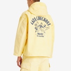 Late Checkout Men's Faded Short Parka Jacket in Yellow