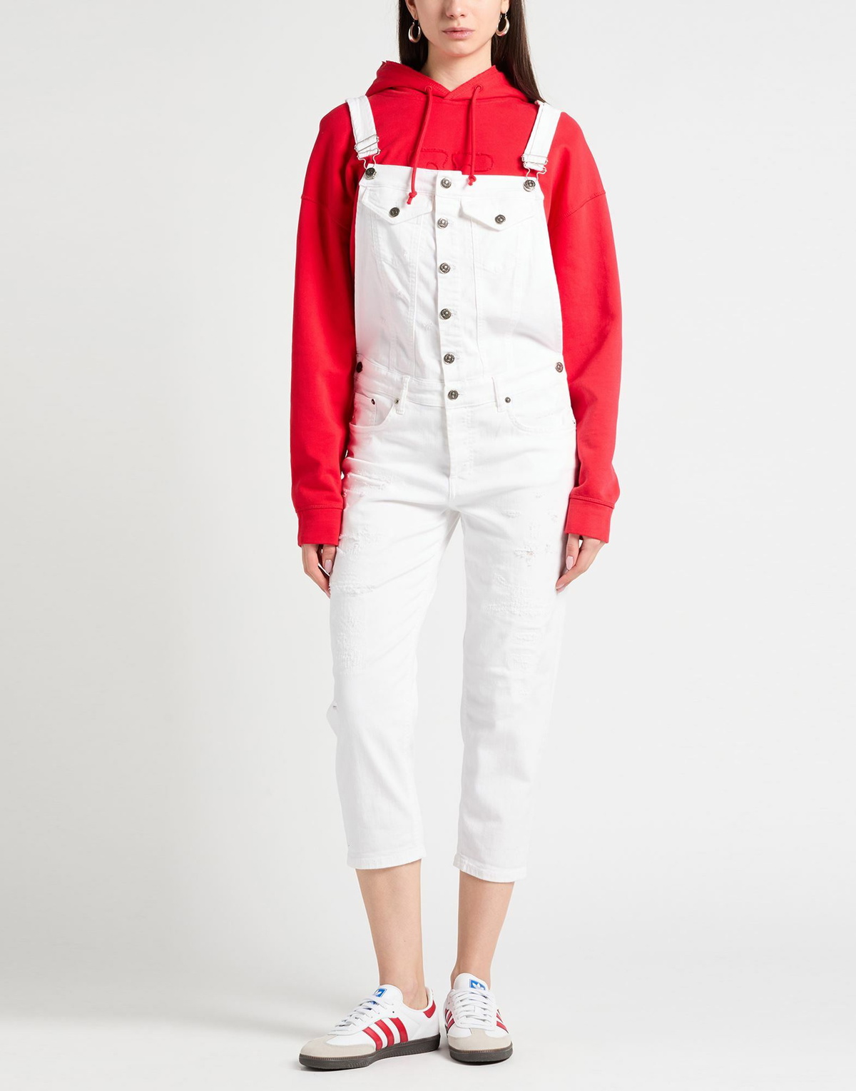 Dondup Womens Overalls in White