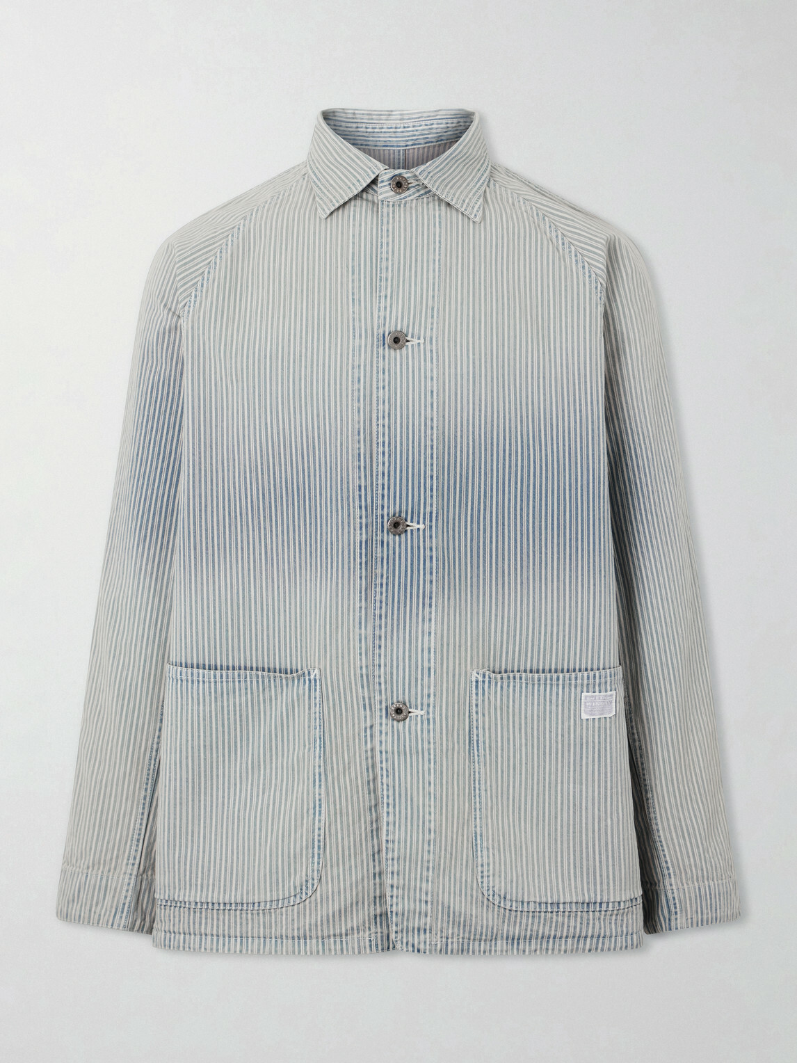 KAPITAL - Liberty Striped Denim Overshirt - Blue