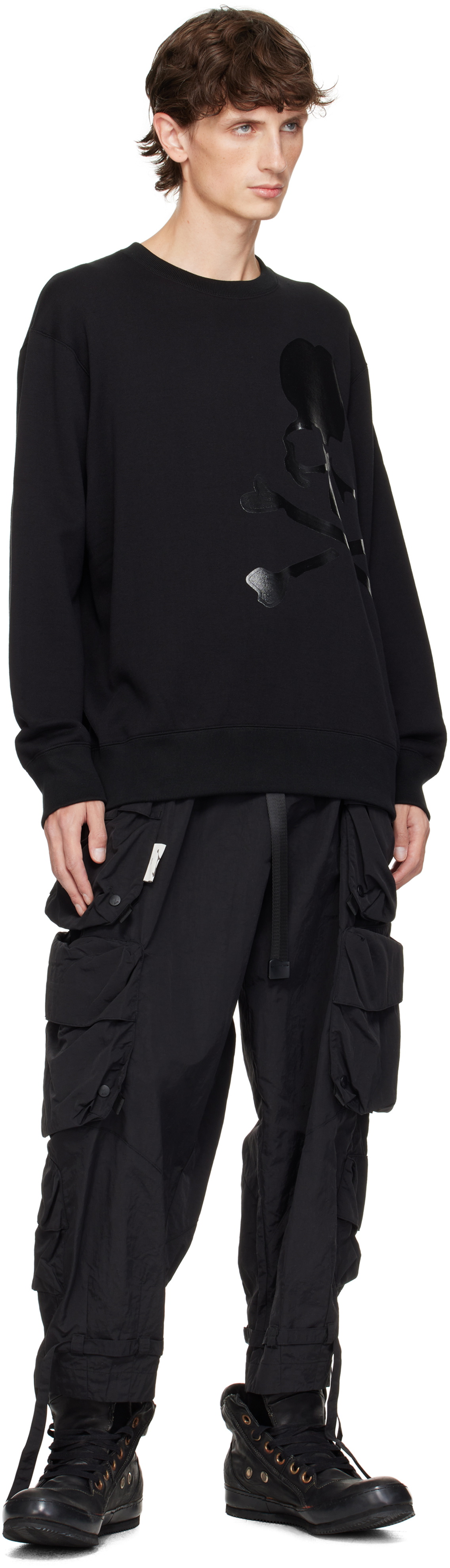 mastermind JAPAN Black Loopwheel Sweatshirt