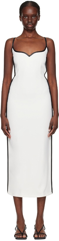 Photo: Paris Georgia SSENSE Exclusive White Heart Midi Dress