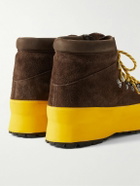 Diemme - Throwing Fits Rosset Rubber-Trimmed Suede Platform Boots - Brown