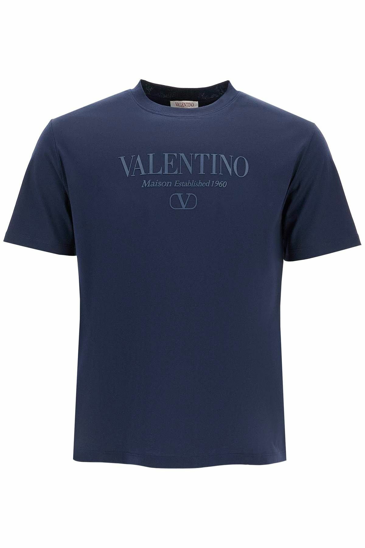 正規店買付【VALENTINO】ロゴ ネイビー コットン Tシャツ ネイビー（紺）系 VALENTINO(ヴァレンティノ) Tシャツ