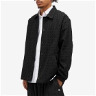 Merely Made Men's Floral Cutwork Coach Jacket in Black