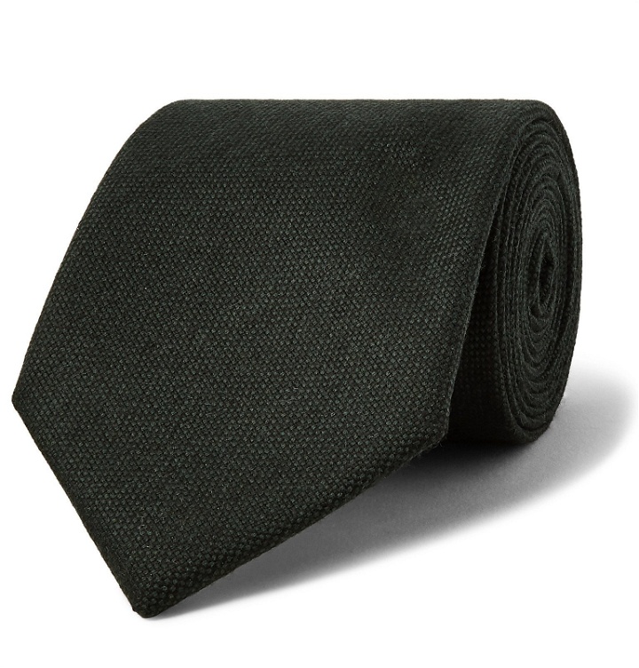 Photo: Bigi - 8.5cm Wool Tie - Green