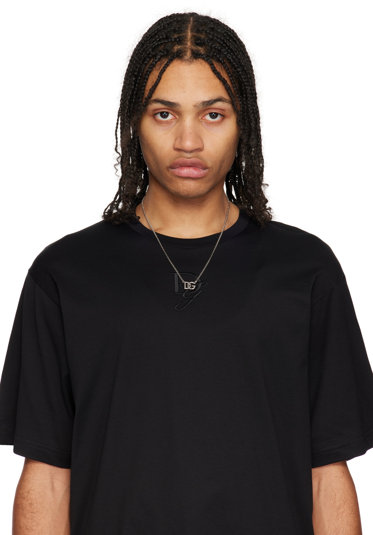 Dolce&Gabbana Silver 'DG' Logo Link Choker