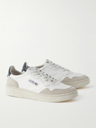 Autry - Suede-Trimmed Perforated Leather Sneakers - White